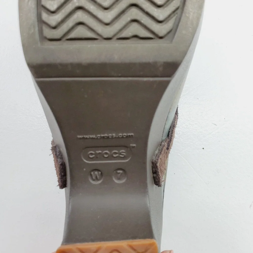 CROCS Women Sarah Crosslite Floral Dual Comfort Heel Clogs Mules  Size W7 - Picture 5 of 10